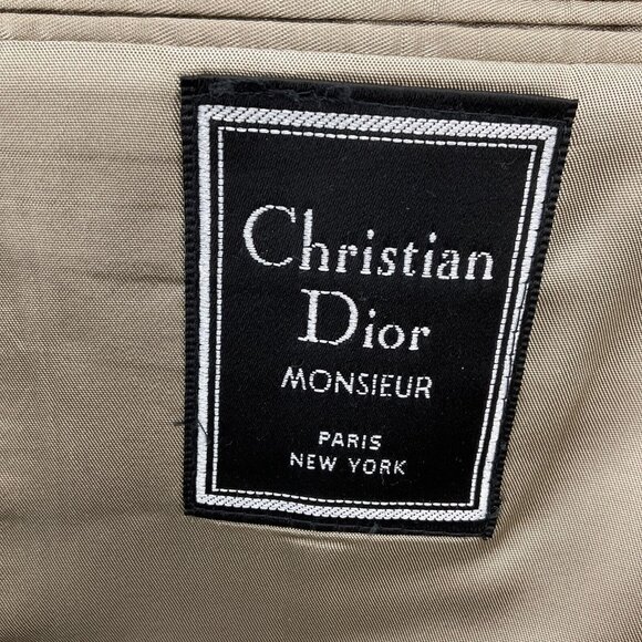 Christian Dior Blazer Men 43 Gray Multi‎ Windowpane Plaid Classic Career Wool - Picture 10 of 14